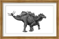 Pencil Drawing of Wuerhosaurus Homheni Standing on its Hind Legs Fine Art Print