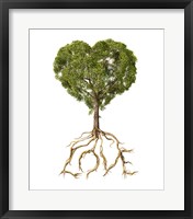 Tree with Foliage in the Shape of a Heart Fine Art Print