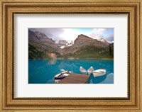 British Columbia, Yoho NP, Boats on Lake Ohara Fine Art Print