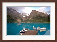 British Columbia, Yoho NP, Boats on Lake Ohara Fine Art Print