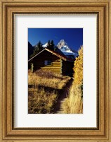 British Columbia, Mount Assiniboine, Log cabin Fine Art Print