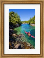 British Columbia, Vancouver Island, Sea kayakers Fine Art Print