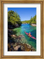 British Columbia, Vancouver Island, Sea kayakers Fine Art Print