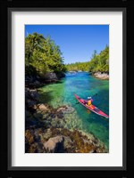 British Columbia, Vancouver Island, Sea kayakers Fine Art Print
