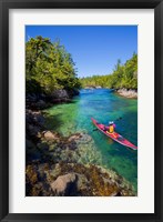 British Columbia, Vancouver Island, Sea kayakers Fine Art Print