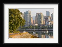 Cyclist on Seawall Trail, Vancouver, British Columbia Fine Art Print