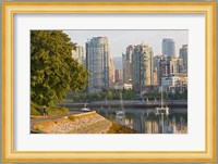 Cyclist on Seawall Trail, Vancouver, British Columbia Fine Art Print