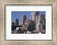 Vancouver Skyline From Granville Island, British Columbia, Canada Fine Art Print