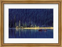 Fishing on Waterfowl Lake, Banff National Park, Canada Fine Art Print