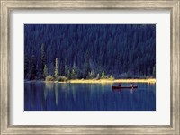 Fishing on Waterfowl Lake, Banff National Park, Canada Fine Art Print