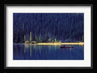 Fishing on Waterfowl Lake, Banff National Park, Canada Fine Art Print
