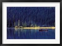 Fishing on Waterfowl Lake, Banff National Park, Canada Fine Art Print