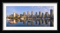 City Skyline, False Creek, Vancouver, British Columbia Framed Print