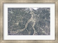 Satellite View of Kansas City, Missouri Fine Art Print