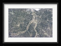 Satellite View of Kansas City, Missouri Fine Art Print