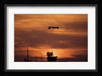 A MQ-1 Predator over COB Speicher at Sunset, Tikrit, Iraq Fine Art Print