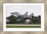 Slovak Air Force MIG-29 Fulcrum taking off Fine Art Print