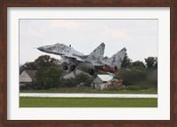 Slovak Air Force MIG-29 Fulcrum taking off Fine Art Print