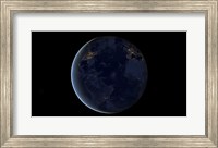 Digital Composite of Earth's City Lights at Night, Centered over the Atlantic Ocean Fine Art Print