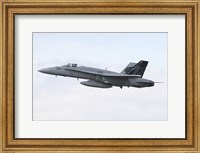 An F-18C Hornet of the Swiss Air Force in Flight over Germany Fine Art Print