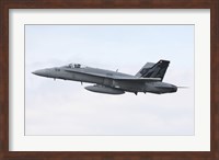 An F-18C Hornet of the Swiss Air Force in Flight over Germany Fine Art Print