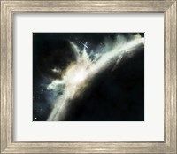 A Planet Pushed Out of its orbit Striking Another Planet Fine Art Print