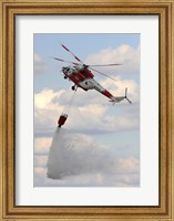 A Sokol W-3A Helicopter of the Czech Air Force with a Water Bucket Fine Art Print