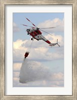 A Sokol W-3A Helicopter of the Czech Air Force with a Water Bucket Fine Art Print