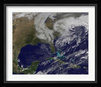 Satellite View of a Nor'easter Storm over the United States Fine Art Print