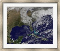 Satellite View of a Nor'easter Storm over the United States Fine Art Print