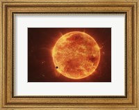 A Massive Red Dwarf Consuming Planets Within it's Range Fine Art Print
