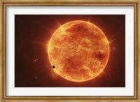 A Massive Red Dwarf Consuming Planets Within it's Range Fine Art Print