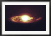 Implosion of a Sun with Visible Solar System and Planets Fine Art Print