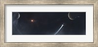 Spaceship Escaping from a Sun which is about to Implode Fine Art Print