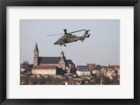 German Tiger Eurocopter Flying Over the Town of Fritzlar, Germany Fine Art Print