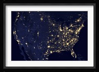 City Lights of the United States at Night Fine Art Print