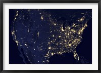 City Lights of the United States at Night Fine Art Print