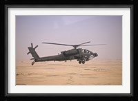 AH-64D Apache Helicopter on a Mission Fine Art Print