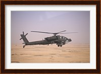 AH-64D Apache Helicopter on a Mission Fine Art Print