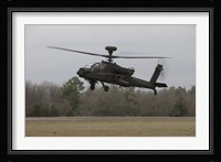 An AH-64 Apache Helicopter in Midair, Conroe, Texas Fine Art Print