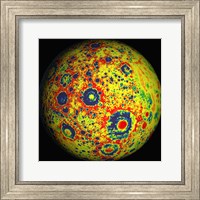 Free-air Lunar Gravity Globe Fine Art Print