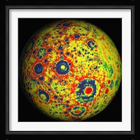 Free-air Lunar Gravity Globe Fine Art Print