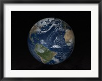 Earth with Clouds and Sea Ice from December 8, 2008 Fine Art Print