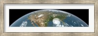 Panoramic View of Planet Earth and the United States Fine Art Print