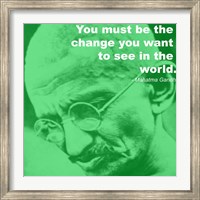 Gandhi - Change Quote Fine Art Print