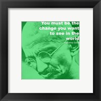 Gandhi - Change Quote Framed Print