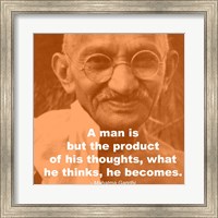 Gandhi - Thoughts Quote Fine Art Print
