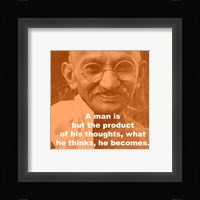 Gandhi - Thoughts Quote Fine Art Print
