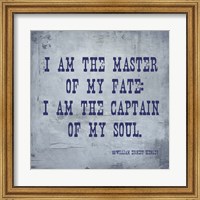 I Am The Master Of My Fate: I Am The Captain Of My Soul, Invictus Fine Art Print