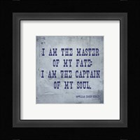 I Am The Master Of My Fate: I Am The Captain Of My Soul, Invictus Fine Art Print